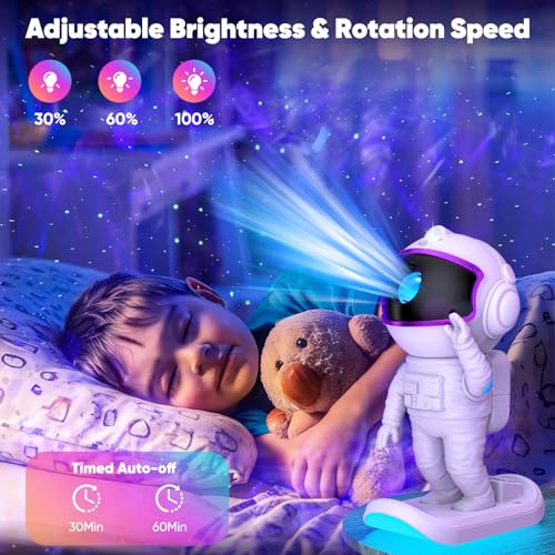 Star Projector Galaxy Night Light with Remote Control - Purple Variation