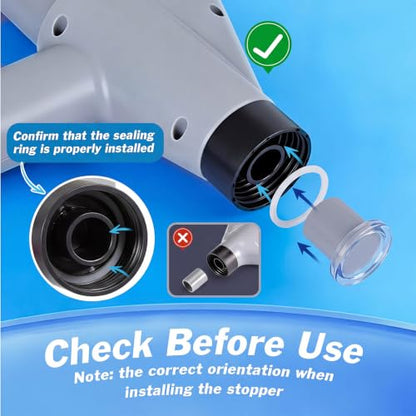High Pressure Toilet Plunger with Pressure Gauge - Drain Clog Remover