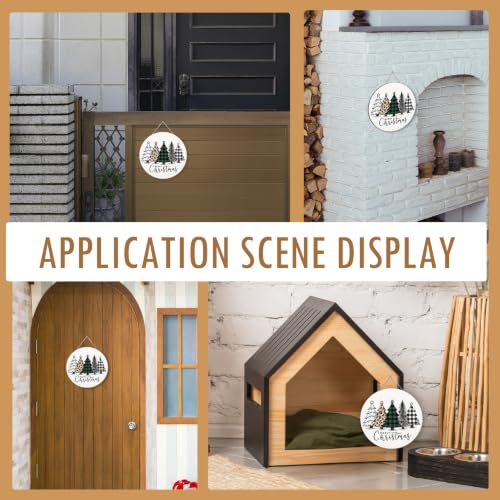 Christmas Farmhouse Sign Decor - 12x12 Inch Holiday Wall Art