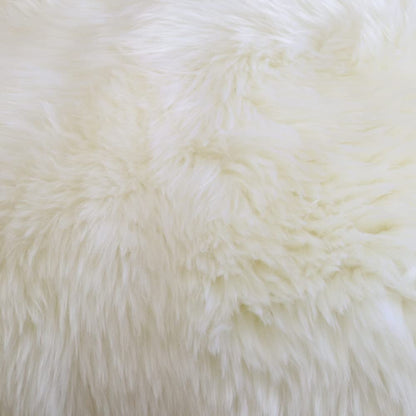 Woolous Sheepskin Rug, Genuine New Zealand Natural Lambskin Wool Real Sheep Skin Fur Throw Area Rug for Living Room, Bedroom, Sofa or Chair Covers (Single pelt 2x3 ft, Ivory White)