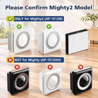 Cabiclean Airmega Mighty2 AP-1512N Replacement Filter 2 Pack – Compatible with Coway AP-1512N