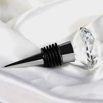 Decorative Crystal Wine and Beverage Bottle Stopper for Wine,Made of Zinc Alloy and Glass,Reusable Plug with Gift Box (1pcs Crystal)