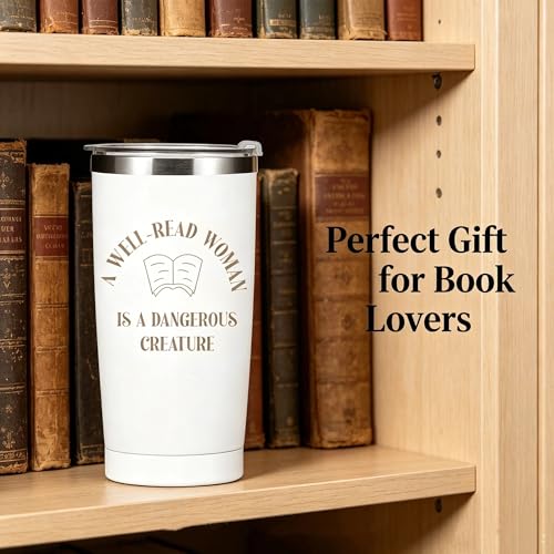Book Lover Tumbler - 20oz Stainless Steel Insulated Water Bottle - Funny Reading Gift - Variation of THIS listing