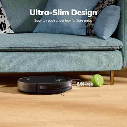 ILIFE V2 Robot Vacuum Cleaner Black - Tangle-Free Suction, Pet Hair