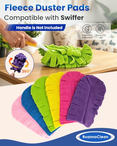 Classic 12 Pack Reusable Duster Refills Compatible with Swiffer - Multicolor