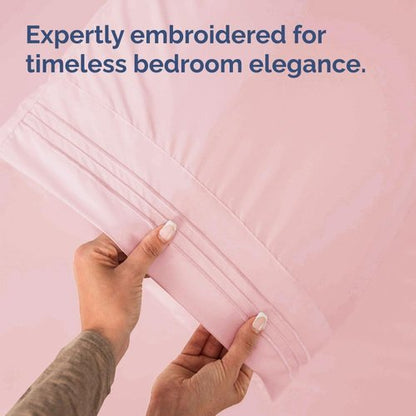 King Pillow Cases by [Brand Name] - Ultra Soft Hotel Quality Covers | 4-Piece Set in Baby Pink - Wrinkle & Fade Resistant