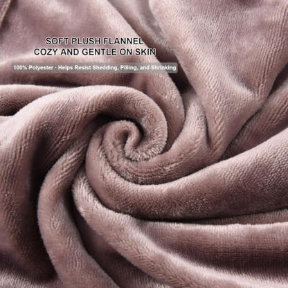 USB Heated Blanket Wearable Flannel Lap Throw 63x32 Inches Gray
