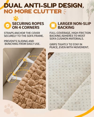 Washable Dog Couch Cover with Non-Slip Sticks - Waterproof Sofa Protector