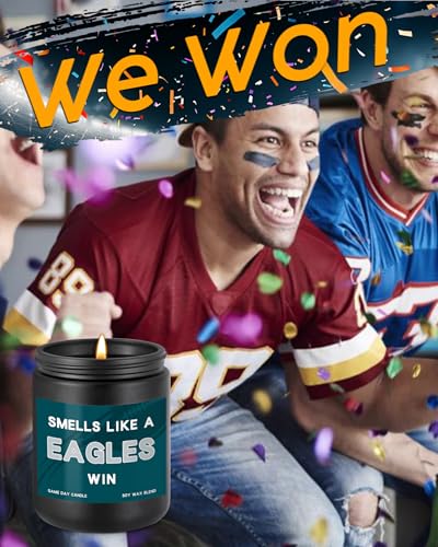 Green Eagles Scented Candle Football Fan Decor - Game Day Gift