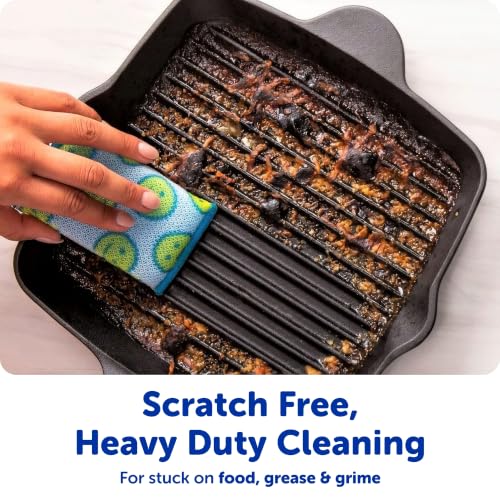 Non-Scratch Scouring Pads with Odor Resistance - 6 Pack Kitchen Scrubber