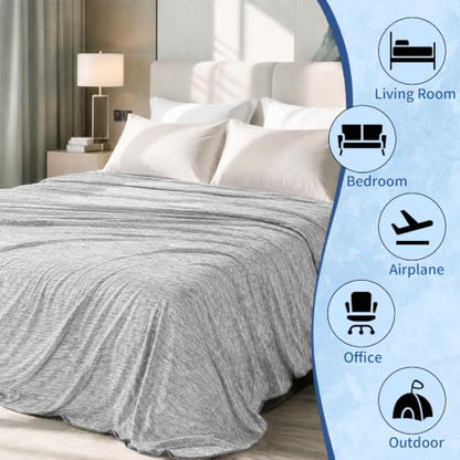Cooling Blanket 60x80 Inches Gray 2 Pack Q-Max >0.5 Instant Cool Fiber