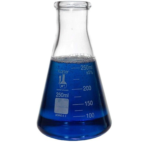 Karter Scientific Glass Erlenmeyer Flask Set - 3 Sizes: 50ml, 150ml, 250ml | Ideal for Experiments