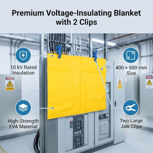 Voltage Insulating Blanket 10kV EVA with 2 Clips - Safety Arc Flash Protection
