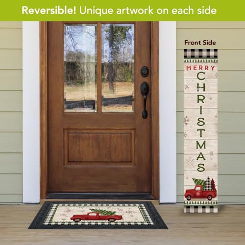 Fall Double Sided Reversible Pine Porch Leaner FW Truck - 47x9.5, Seasonal Decor