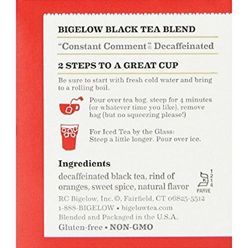 Bigelow Tea Constant Comment Decaf 20 Bags (Pack of 4)