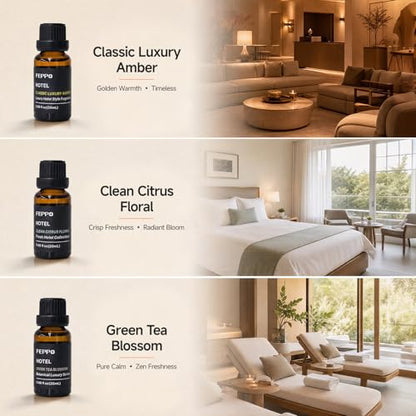 Luxury Hotel Fragrance Oil Gift Set - 6 Long-Lasting Aromatherapy Oils