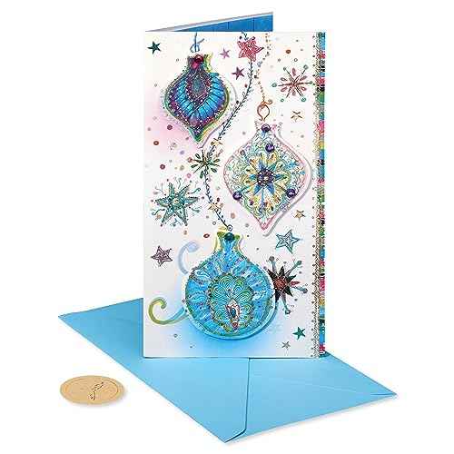 Papyrus Unique Christmas Card with Colorful Ornaments - Designed by House of Turnowksy (Wonderful Christmas)