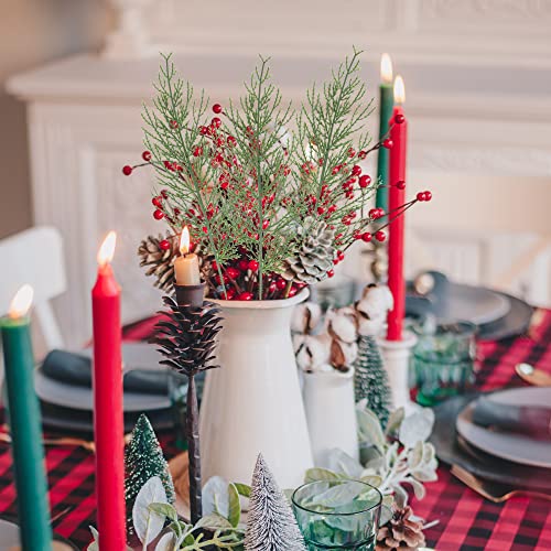 Artificial Pine Branches 40PCS - 13.7 Inch Greenery for Christmas Wreath & Decor - Variation of 40pcs