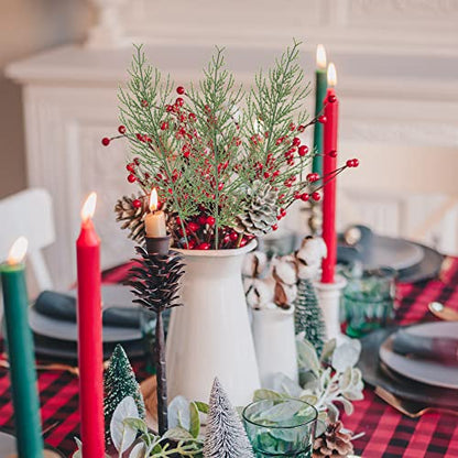 Artificial Pine Branches 40PCS - 13.7 Inch Greenery for Christmas Wreath & Decor - Variation of 40pcs
