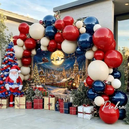 Christmas North Pole Backdrop 10x8FT Christmas Village Photography Background