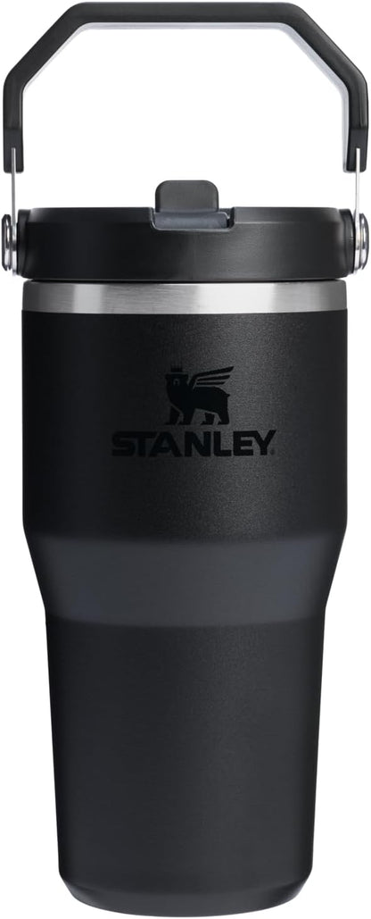 Stanley IceFlow 2.0 Tumbler - 20 oz Insulated Water Bottle with Flip Straw & Handle | BPA-Free | Black