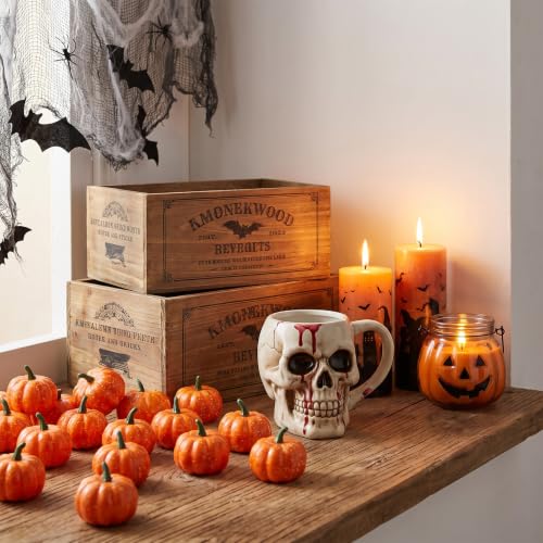 Mini Foam Pumpkins for Fall & Halloween Decor - 16 Pcs