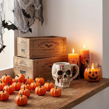 Mini Foam Pumpkins for Fall & Halloween Decor - 16 Pcs