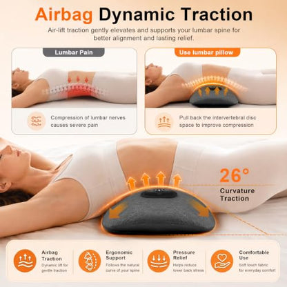 VivaSync Graphite Gray 3-in-1 Back Massager with Heat, Vibration & Airbag Traction