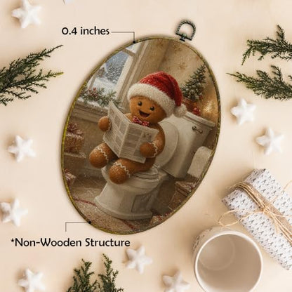 Christmas Gingerbread Bathroom Canvas Wall Art - Gingerbread Man