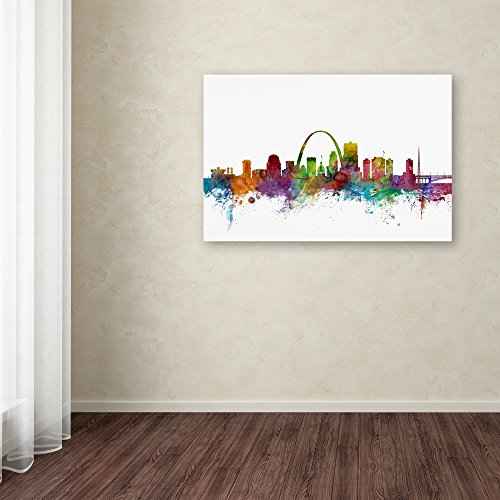 Trademark Fine Art St. Louis Missouri Skyline by Michael Tompsett, 22x32-Inch