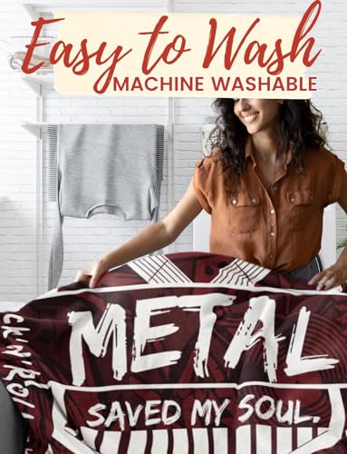 Heavy Metal Gift Throw Blanket 50x65 - Soft Flannel Gift for Rock Fans
