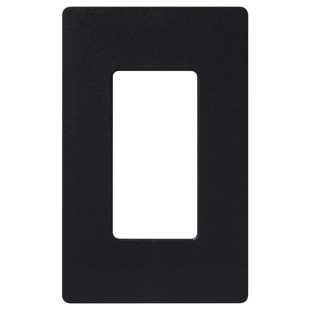 Lutron Claro Light Switch Cover Plate, 1 Gang Wallplate, for Decorator Light Switches, Rocker Light Switch Cover, Outlet Cover, Screwless Switch Plate Cover, Gloss, CW-1-BL, Black