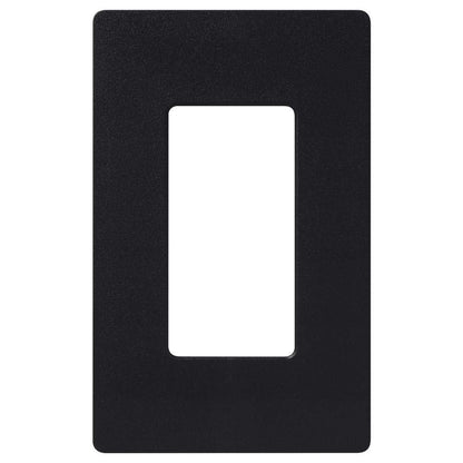 Lutron Claro Light Switch Cover Plate, 1 Gang Wallplate, for Decorator Light Switches, Rocker Light Switch Cover, Outlet Cover, Screwless Switch Plate Cover, Gloss, CW-1-BL, Black