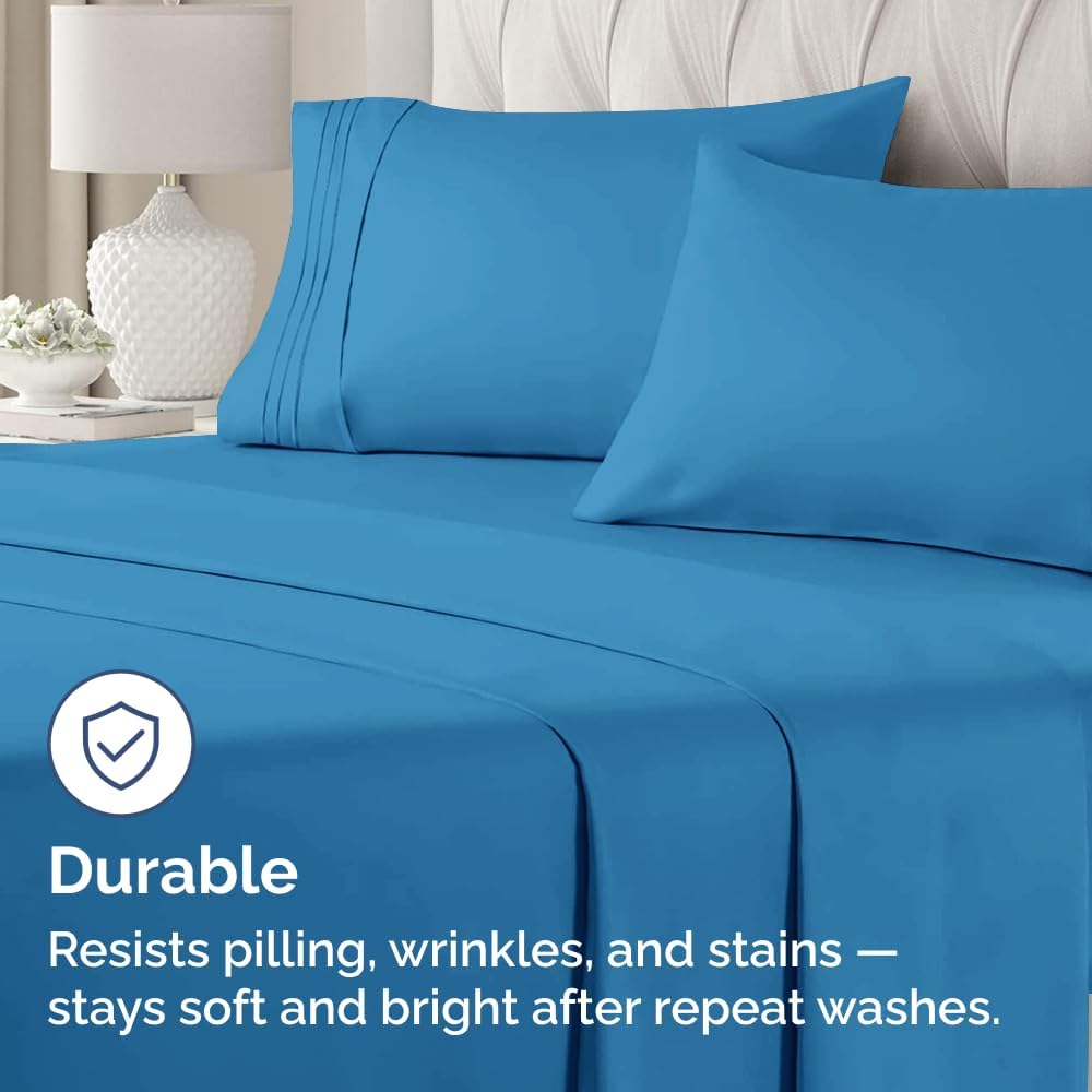 Standard Pillow Cases by [Brand Name] - Soft Hotel Quality Covers | Comfy, Wrinkle-Free & Stain Resistant - Denim Blue, Set of 2