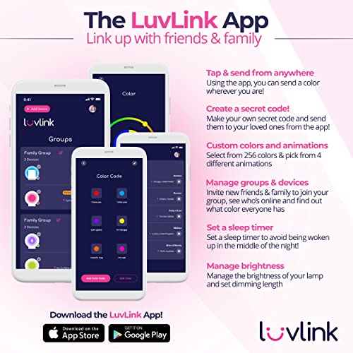LuvLink Infinity Voice Lamp - Send Sounds & Color, Mint, Single