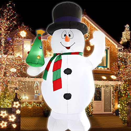 8FT Snowman Inflatable Christmas Decoration with LED Lights - Outdoor Yard Holiday Decor - Variation of THIS listing
