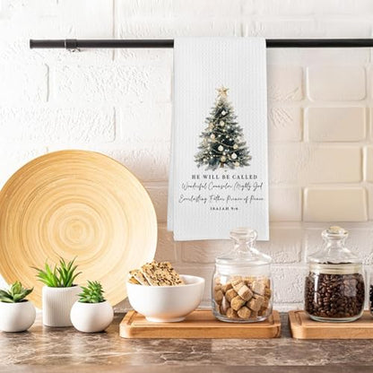 Variation of THIS listing: Christian Christmas Pine Tree Decor Kitchen Towels – 16x24 In