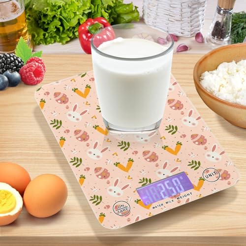 Food Scale Kitchen Scale Food Scales Digital Weight Grams and Ounces Small Electronic Food Scale for Baking Cooking Easter Bunny Carrots