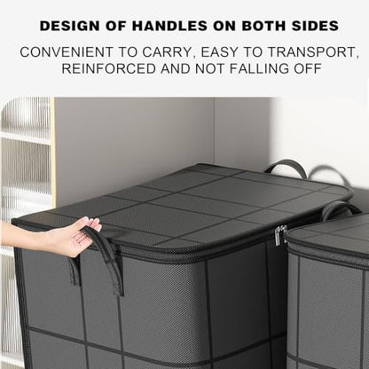 2PCS XXL (210L) Large Capacity Moving Storage Bags - Foldable Fabric Organizer for Bedding & Clothes