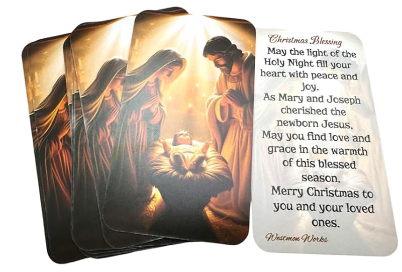Nativity Christmas Holy Cards Set of 10 - Holy Family Religious Greeting Cards