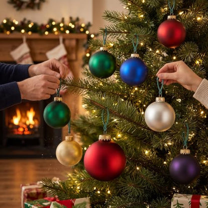 Christmas Plastic Ornament Hooks Set - Green, 100 Pcs for Tree Decoration