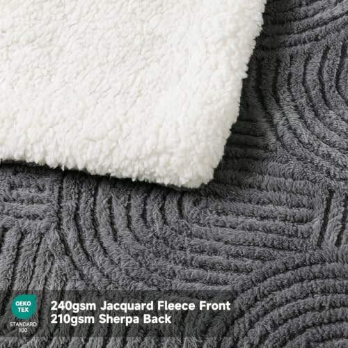 California King Heated Blanket 100x94 Grey with 4 Heat Levels & Auto-Off