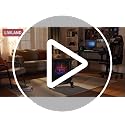 Electric Fireplace Stove 1500W Freestanding Room Heater - Blue