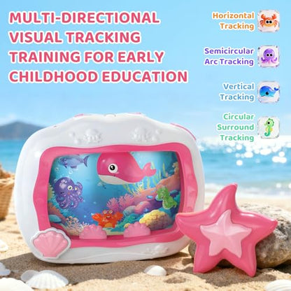 Baby Sleep Soother Musical Toy with Light for Newborns - Pink