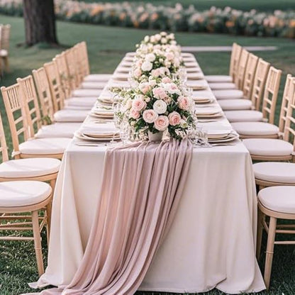 Linen Grey 13.3ft Cheesecloth Table Runner 35x157 Inches Boho Rustic Decor