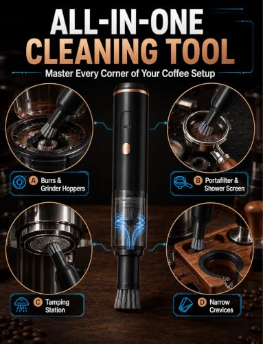 Coffee Grinder Vacuum Cleaner Black1 25W Handheld Dust Remover