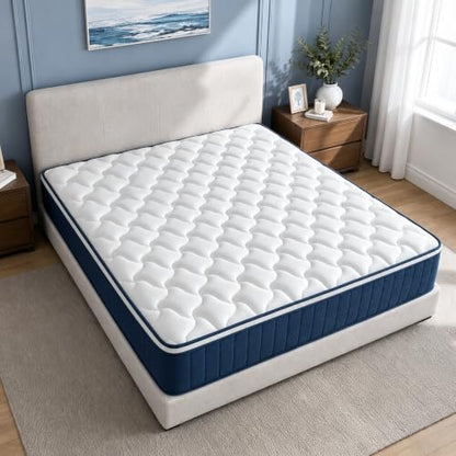 12 Inch Full Size Mattress in a Box - Gel Memory Foam & Pocket Springs