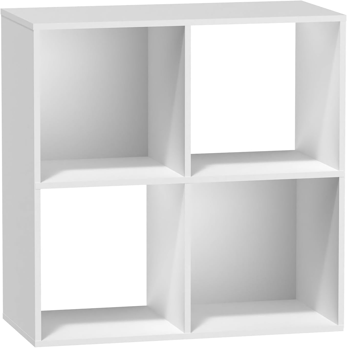 Skiennix 4 Cube Storage Organizer - Stylish Freestanding Bookcase for Bedroom & Home Office | White