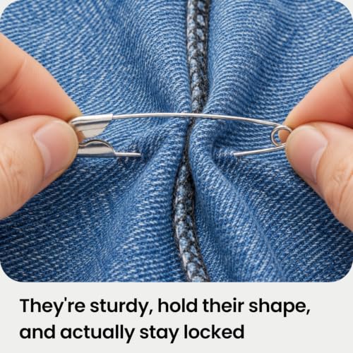 Heavy Duty Safety Pins 350 Pack Assorted Sizes for Clothing Repair and Crafts
