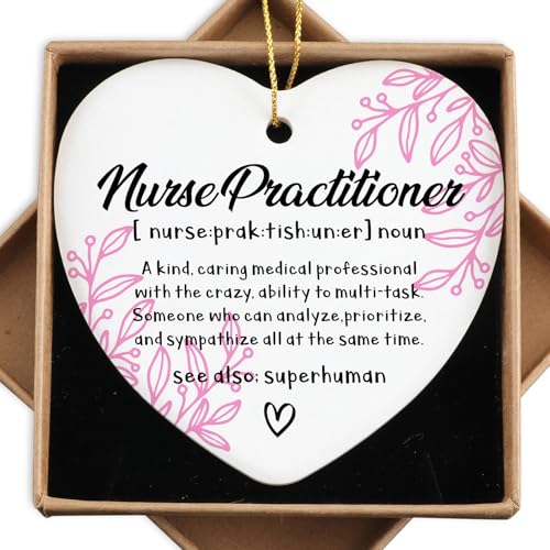 Nurse Practitioner Christmas Ornament - Appreciation Gift for Women Nurses J